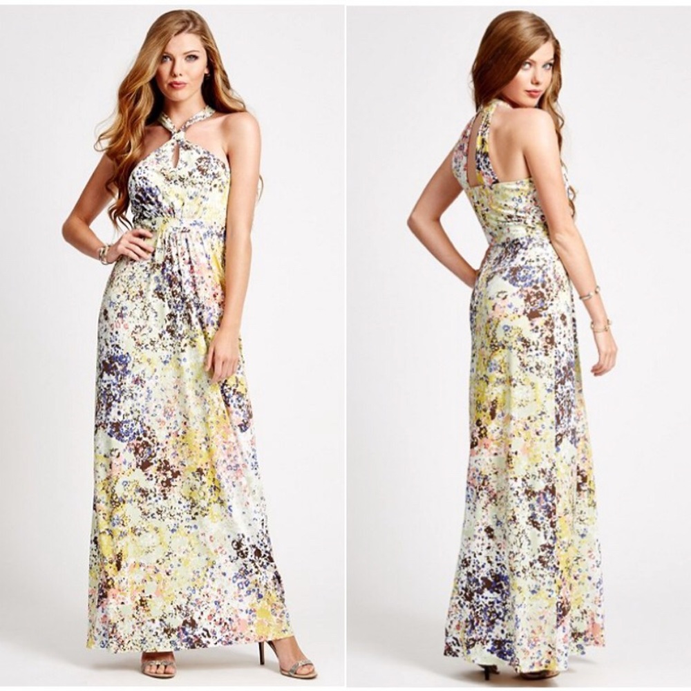 Gorgeous & Chic Winona Halter Maxi Dress
